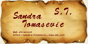 Sandra Tomašević vizit kartica